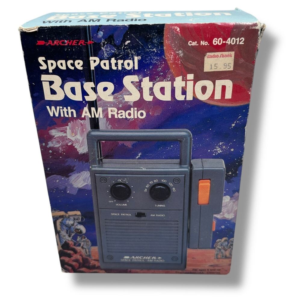 Vintage Archer Space‎ Patrol Base Station with AM Radio 70s Gray Toy 60-4012 New